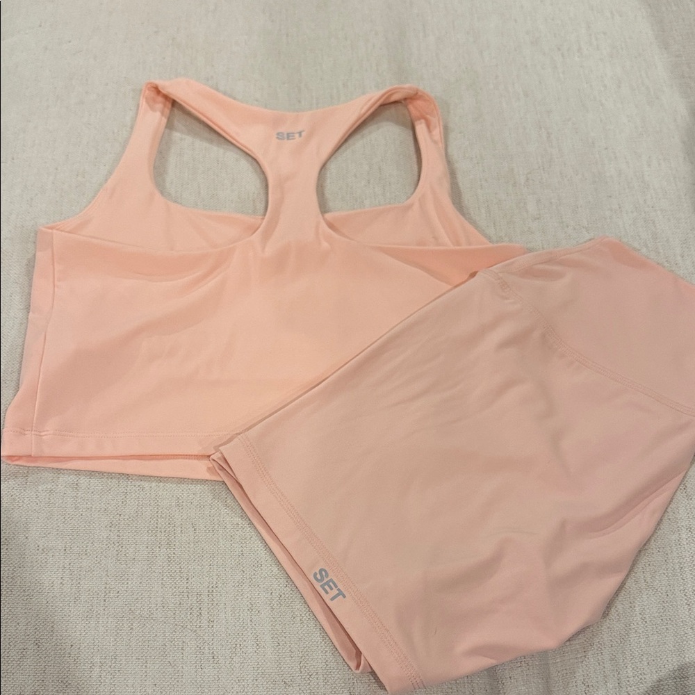 NWOT SET Active pilates set in baby pink